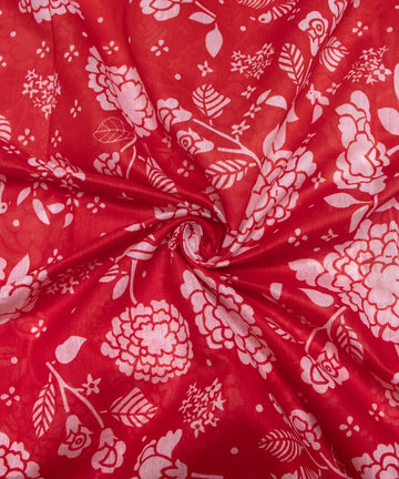 chanderi silk floral fabric